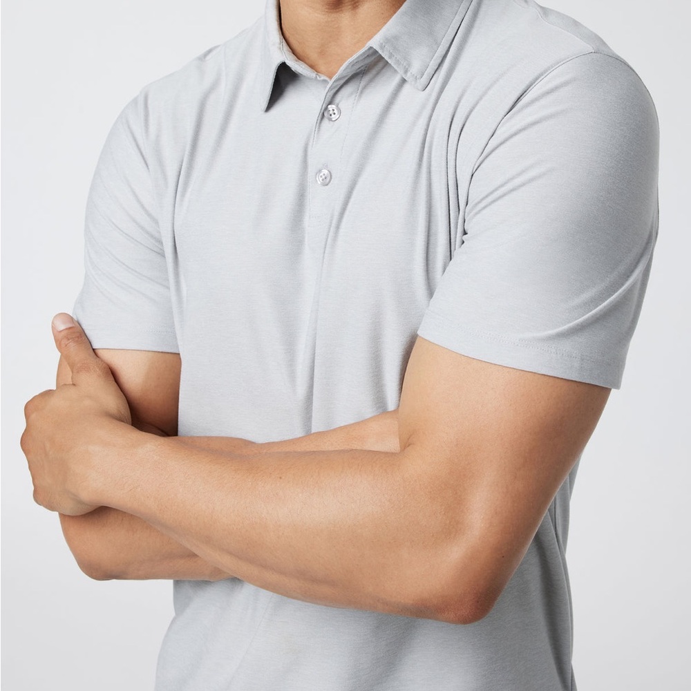 Vuori Platinum Heather Short Sleeve Polo - Picture 2 of 6